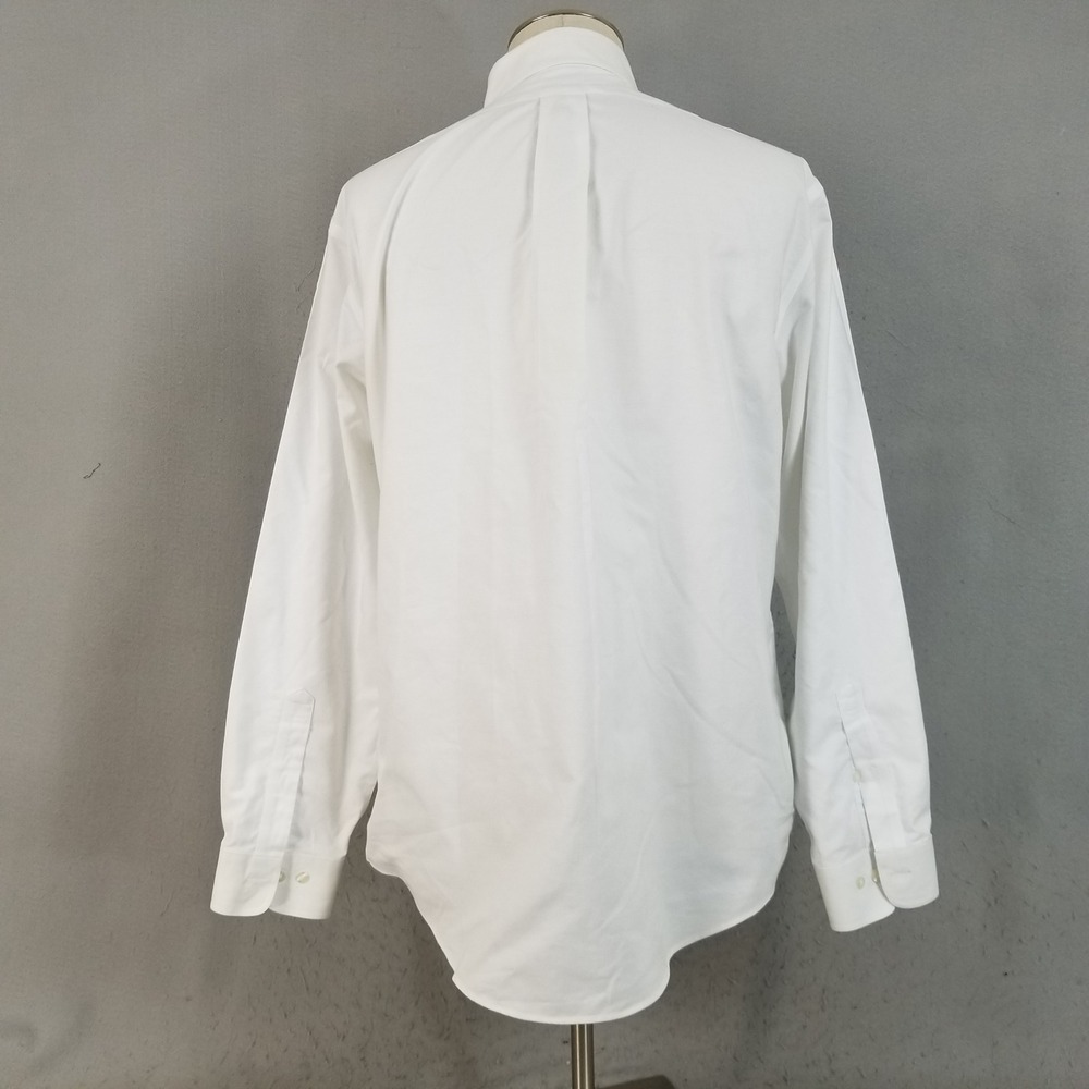 Brooks Brothers Shirt Button Down Mens L White Oxford Long Sleeve Thick Cotton - Picture 4 of 10